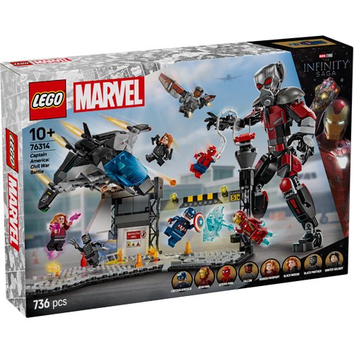 LEGO Marvel 76314 Super Heroes Captain America: Civil War Action Battle